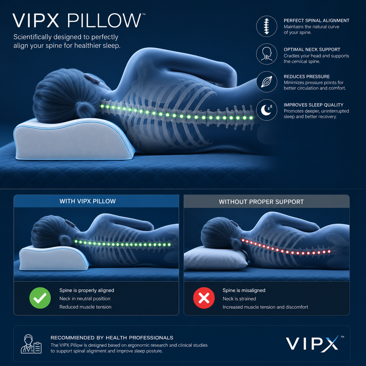 5 Key Differences of the vipx.click Premium Cotton Sleep Pillow vs Ordinary Alternatives